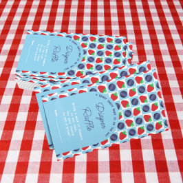 Berry Sweet Baby shower Luier Raffle Informatiekaartje