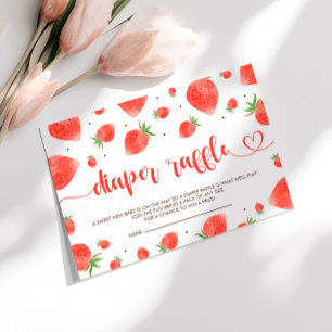 Berry Sweet Baby shower Luier Raffle Informatiekaartje