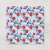 Berry Sweet Baby shower Luier Raffle Informatiekaartje (Achterkant)