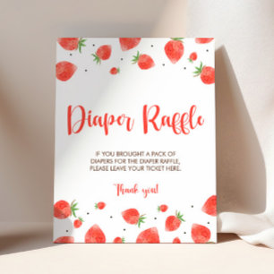 Berry Sweet Baby shower Luier Raffle Teken Poster