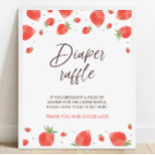 Berry Sweet Baby shower Luier Raffle Teken Poster