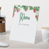 Berry Sweet Baby shower Menu Reclamebord Met Voetstuk (Insitu)