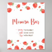 Berry Sweet Baby shower, Momosa Bar Teken Poster (Voorkant)