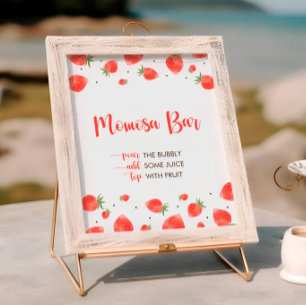 Berry Sweet Baby shower, Momosa Bar Teken Poster