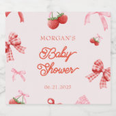 Berry Sweet Baby shower Mousserende Wijn Etiket Se (Enkel label)