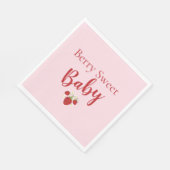 Berry Sweet Baby shower Napkins | Roze Servet (Hoek)