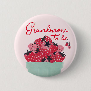 Berry Sweet Baby shower Oma Button