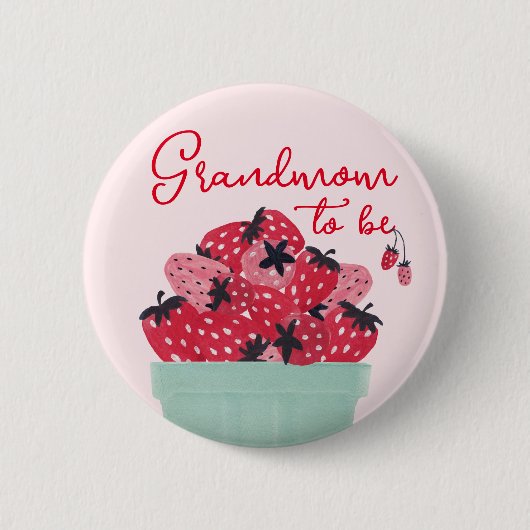 Berry Sweet Baby shower Oma Button (Voorkant)