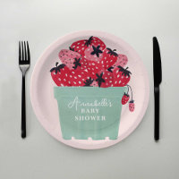 Berry Sweet Baby shower Paper Borden aardbei