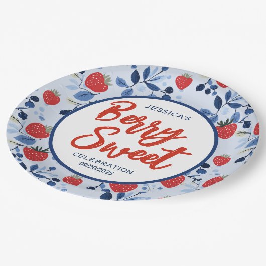 Berry Sweet Baby shower Papier Bord (Gekanteld)