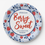 Berry Sweet Baby shower Papier Bord (Voorkant)