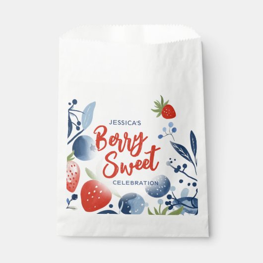 Berry Sweet Baby shower Papier Bord Bedankzakje (Voorkant)