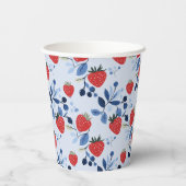 Berry Sweet Baby shower Papier Bord Papieren Bekers (Achterkant)