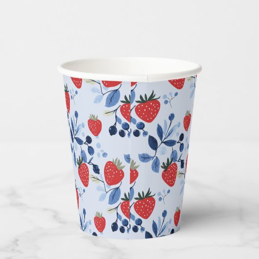 Berry Sweet Baby shower Papier Bord Papieren Bekers (Rechts)