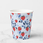 Berry Sweet Baby shower Papier Bord Papieren Bekers (Voorkant)