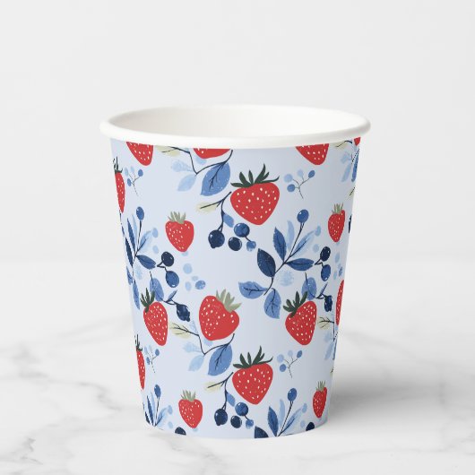 Berry Sweet Baby shower Papier Bord Papieren Bekers (Voorkant)