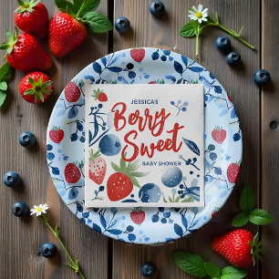 Berry Sweet Baby shower Papier Bord Servet