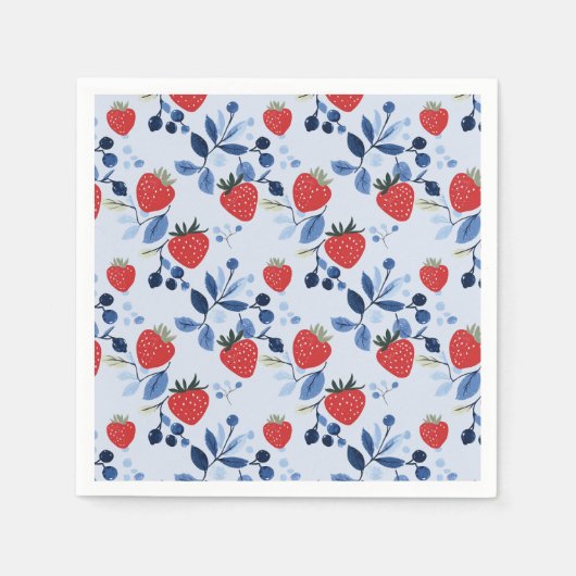 Berry Sweet Baby shower Papier Bord Servet (Voorkant)