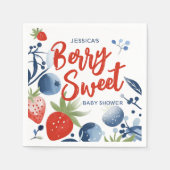 Berry Sweet Baby shower Papier Bord Servet (Voorkant)