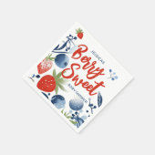 Berry Sweet Baby shower Papier Bord Servet (Hoek)