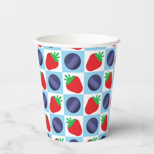 Berry Sweet Baby shower Papieren Bekers (Achterkant)