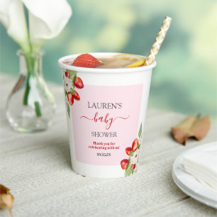 Berry Sweet Baby shower Papieren Bekers