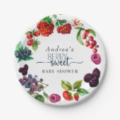 Berry Sweet Baby shower Papieren Bordje (Voorkant)
