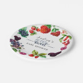 Berry Sweet Baby shower Papieren Bordje (Gekanteld)