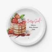 Berry Sweet Baby shower Papieren Bordje (Voorkant)
