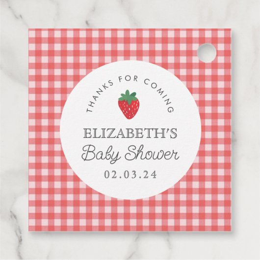 Berry Sweet Baby shower picknick Bedankjes Labels (Achterkant)