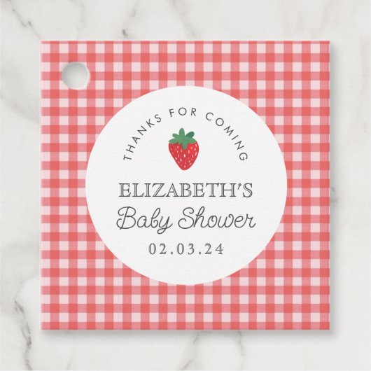 Berry Sweet Baby shower picknick Bedankjes Labels (Voorkant)