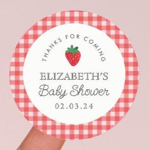 Berry Sweet Baby shower picknick Ronde Sticker