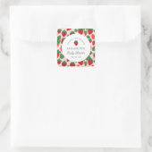 Berry Sweet Baby shower picknick Vierkante Sticker (Tas)