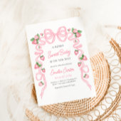 Berry Sweet Baby shower Pink Bow Kaart