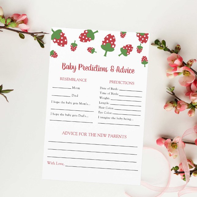 Berry Sweet Baby shower Predications & Advice Game (Creator heeft geüpload)