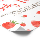 Berry Sweet Baby shower raden het Baby Food teken Poster (Hoek)
