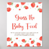 Berry Sweet Baby shower raden het Baby Food teken Poster (Voorkant)