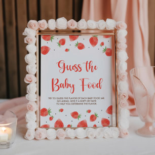 Berry Sweet Baby shower raden het Baby Food teken Poster