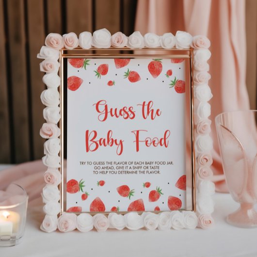 Berry Sweet Baby shower raden het Baby Food teken Poster