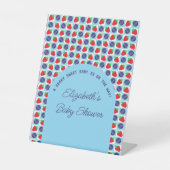 Berry Sweet Baby shower Reclamebord Met Voetstuk (Voorkant)