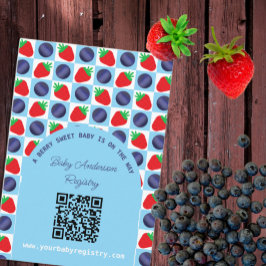 Berry Sweet Baby shower Registry Informatiekaartje