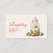 Berry Sweet Baby shower Registry Informatiekaartje (Voorkant)