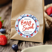 Berry Sweet Baby shower Ronde Sticker