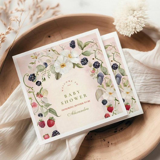 Berry Sweet Baby shower Servet