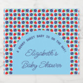 Berry Sweet Baby shower Sparkling Wijnetiket (Enkel label)