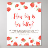 Berry Sweet Baby shower spel teken hoe groot is bu Poster (Voorkant)