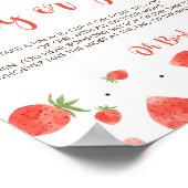 Berry Sweet Baby shower spel teken Poster (Hoek)