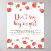 Berry Sweet Baby shower spel teken Poster (Voorkant)