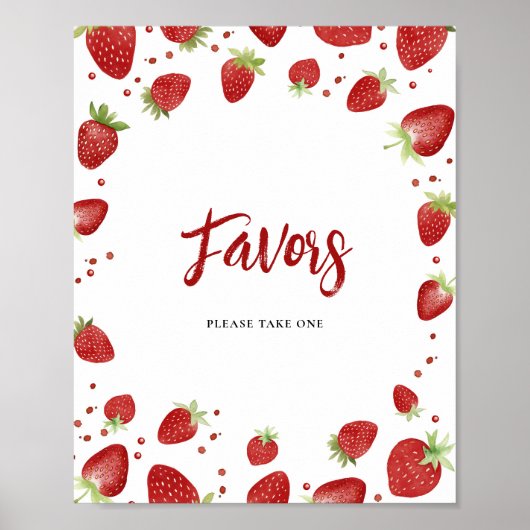 Berry Sweet  Baby shower teken Poster (Voorkant)