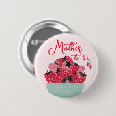 Berry Sweet Baby shower toekomstige Button (Voorkant /achterkant)
